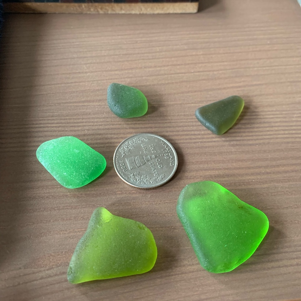 Sea glass pendant pieces